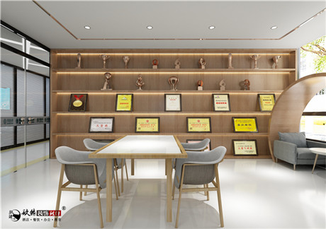 彭阳秦蕊营业厅办公室装修设计|洁净大方的高级质感空间