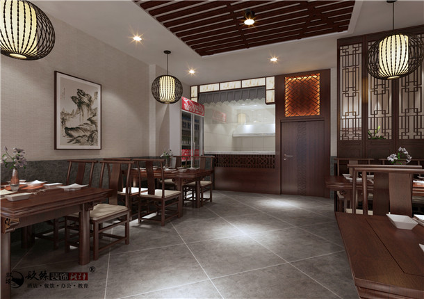 彭阳丰府餐厅设计|整体风格的掌握上继承我们中式文化的审美观