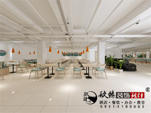 彭阳城投二楼职工餐厅设计方案鉴赏|彭阳职工餐厅设计装修公司推荐
